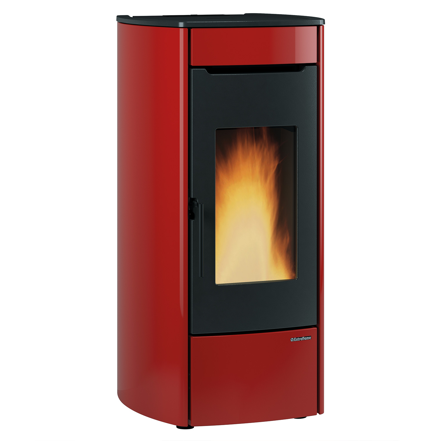 Extraflame Marina Idro 16 H13 wasserführender Pelletofen Stahl Bordeaux - TPSM 600 Hochleistungs-Pufferspeicher montiert silber -Heizungsausdehnungsgefäß 80 L – Bild 2