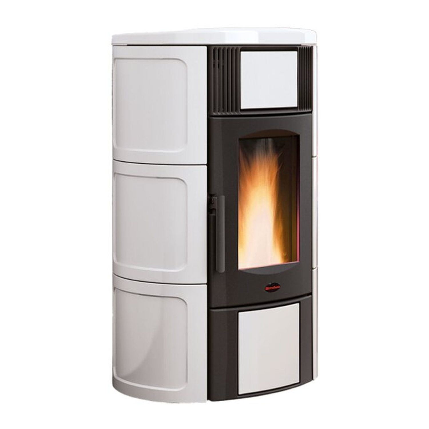 Extraflame ISIDE IDRO 5.0.16 wasserführender Pelletofen weiß - THKE/F 600 Kombi-Speicher montiert silber -Heizungsausdehnungsgefäß 80 L – Bild 2