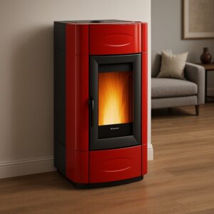 Extraflame ISIDORA IDRO H20 5.0 EVO - Bordeauxrot wassergeführter Pelletofen EVOLUTION LINE