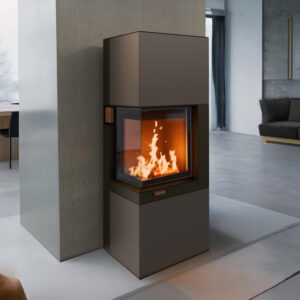 Austroflamm Kamiba 59 K2 links Kaminbausatz Stahl Titan