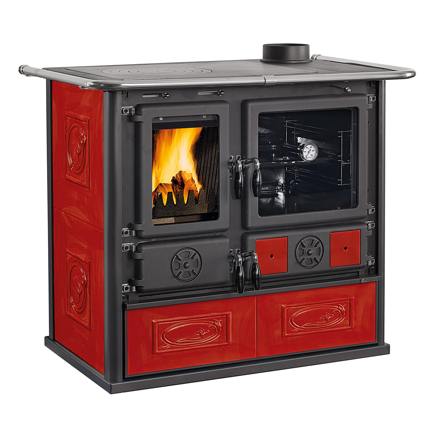 La Nordica Rosa 16 Küchenofen Ceramica Liberty Bordeaux – Bild 2