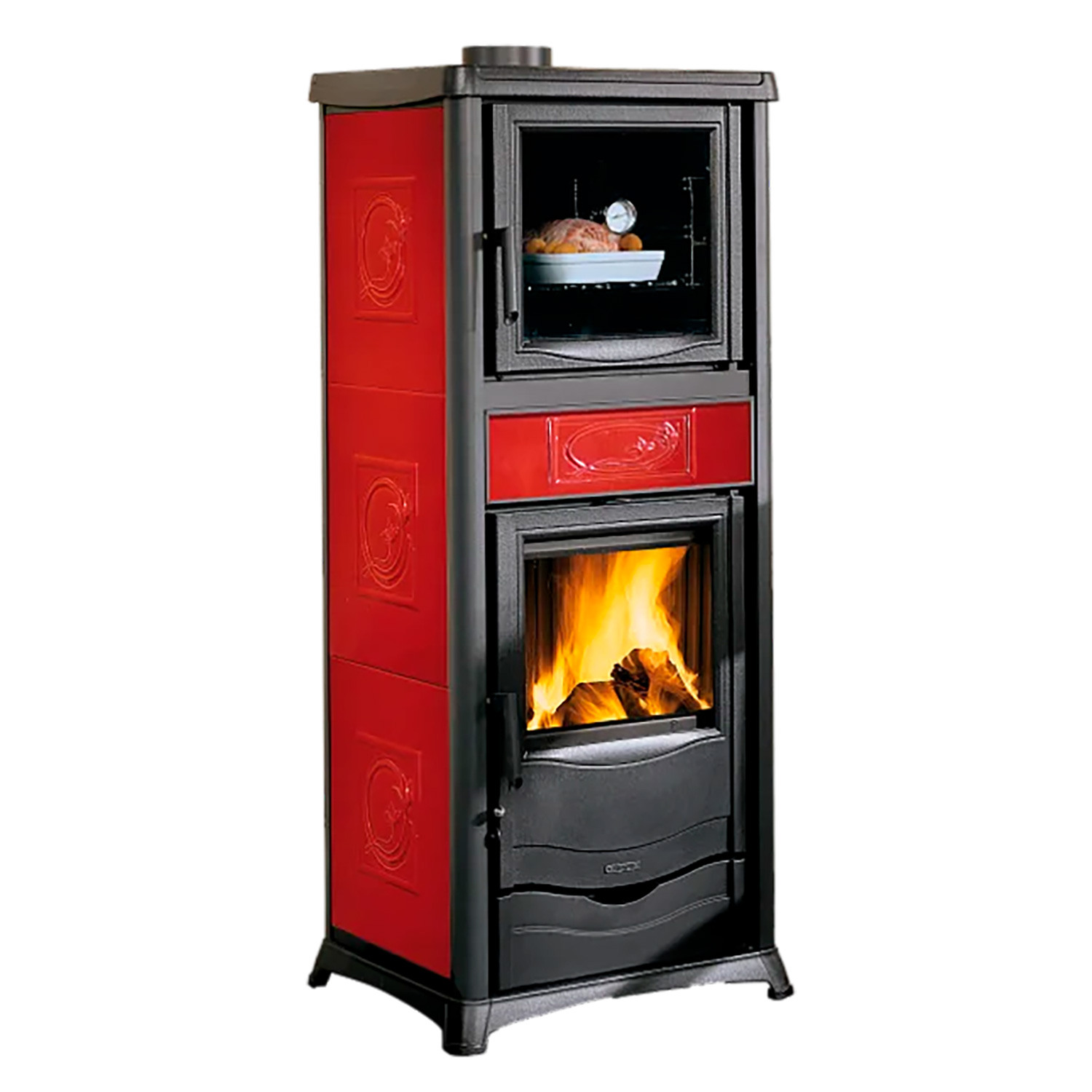 La Nordica Rossella Plus Forno 165, Kaminofen, Liberty Bordeaux – Bild 2
