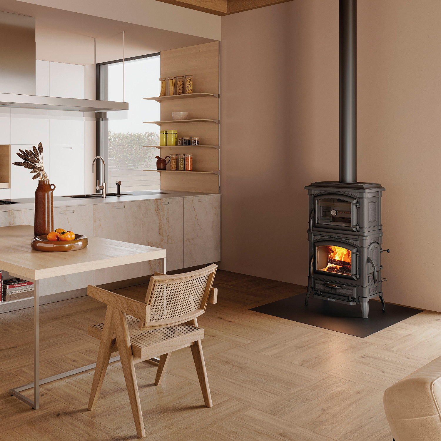 La Nordica Isetta Forno Kaminofen mit Backfach – Bild 3