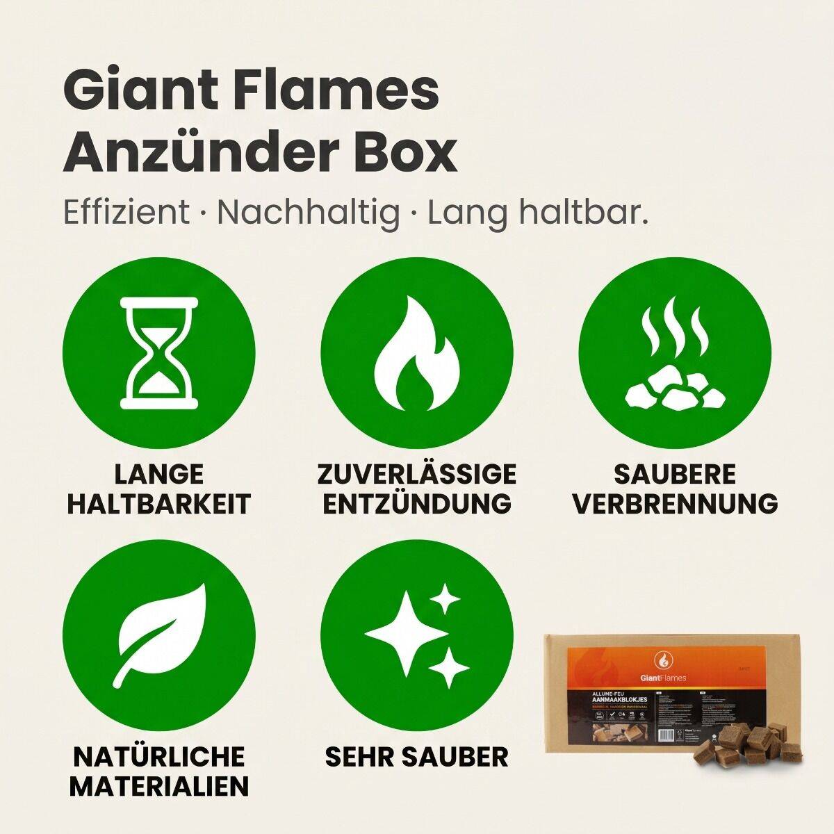 Giant Flames Anzünder Box 950 Einheiten (5kg) – Bild 5