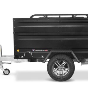 TPV Kofferanhänger 1300kg KT-EB3 Offroad Plus Bordwanderhöhung Geschlossen Gebremst Schwarz