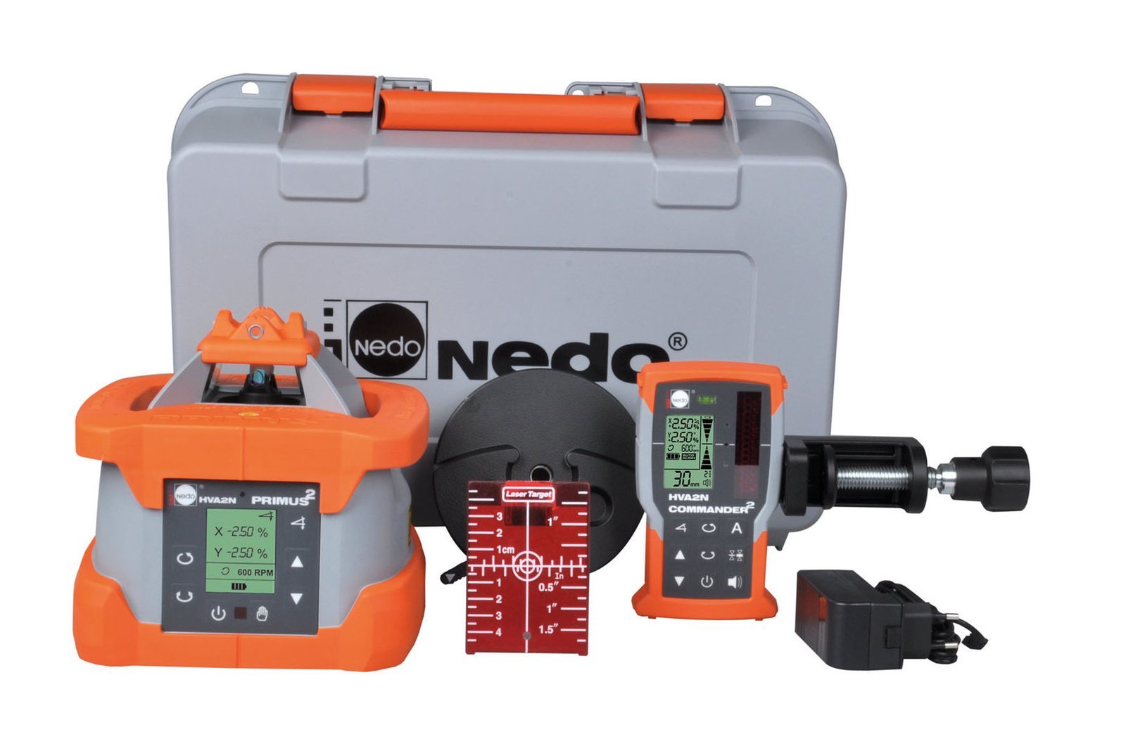 NEDO PRIMUS 2 HVA2N mit Commandor 2 – Rotations- / Neigungslaser horizontal & vertikal