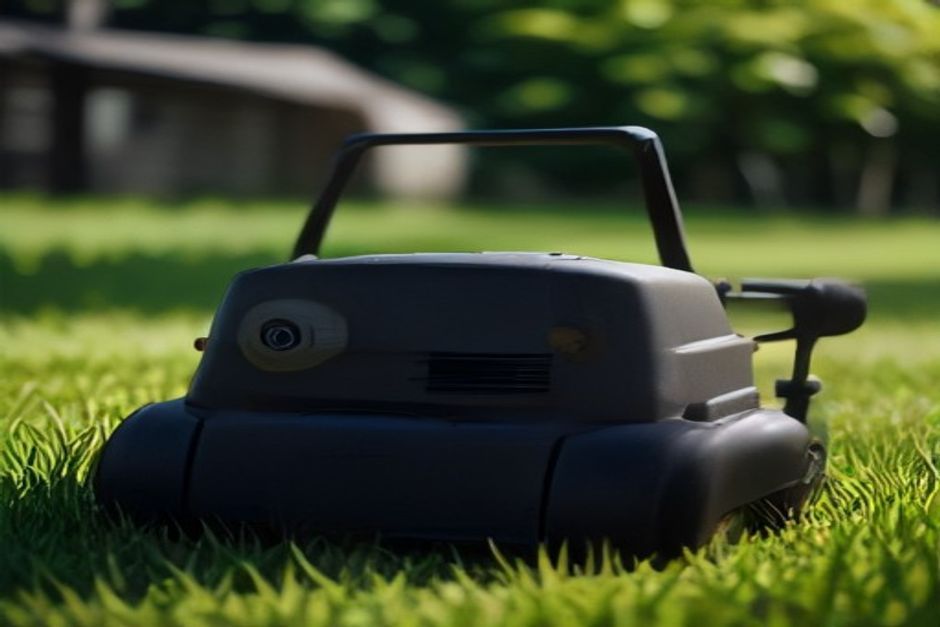 A small four stroke lawn mower engine
