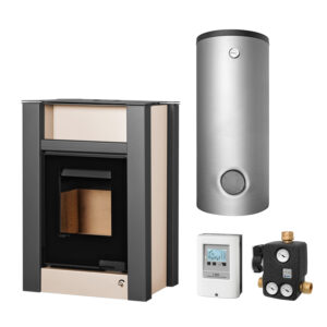Aquaflam Vario Lend 11 kW Basic Creme Set + Pufferspeicher TPSM 500