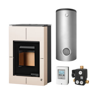 Aquaflam Vario Saporo 11 kW Basic Creme Set + Pufferspeicher TPSM 500