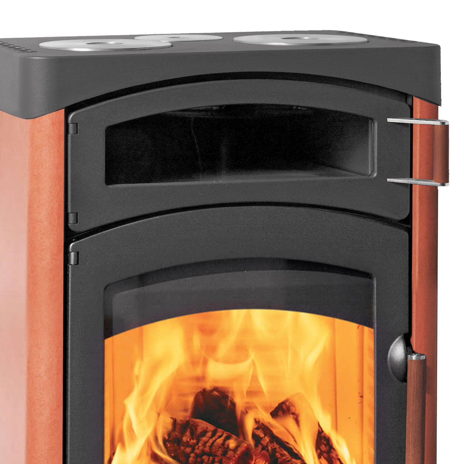 Austroflamm Pallas Back Kaminofen Keramik Erde – Bild 3