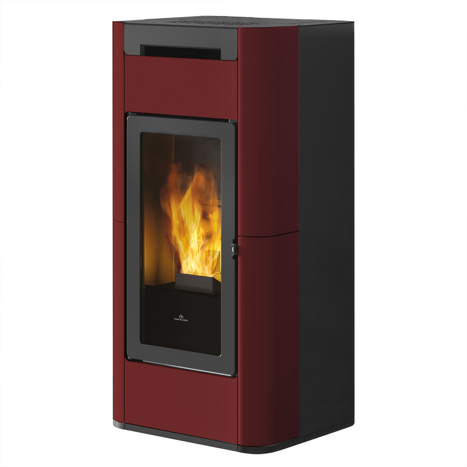 Edilkamin Tera H 30 EVO wasserführender Pelletofen Keramik Bordeaux inkl. Kit R-FX – Bild 2