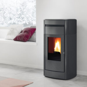 Edilkamin Vyda Air Tight Pelletofen Stahl/Keramik Grau