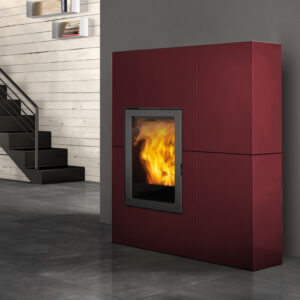Edilkamin Blade 12++ Evo Pelletofen Stahl bordeaux