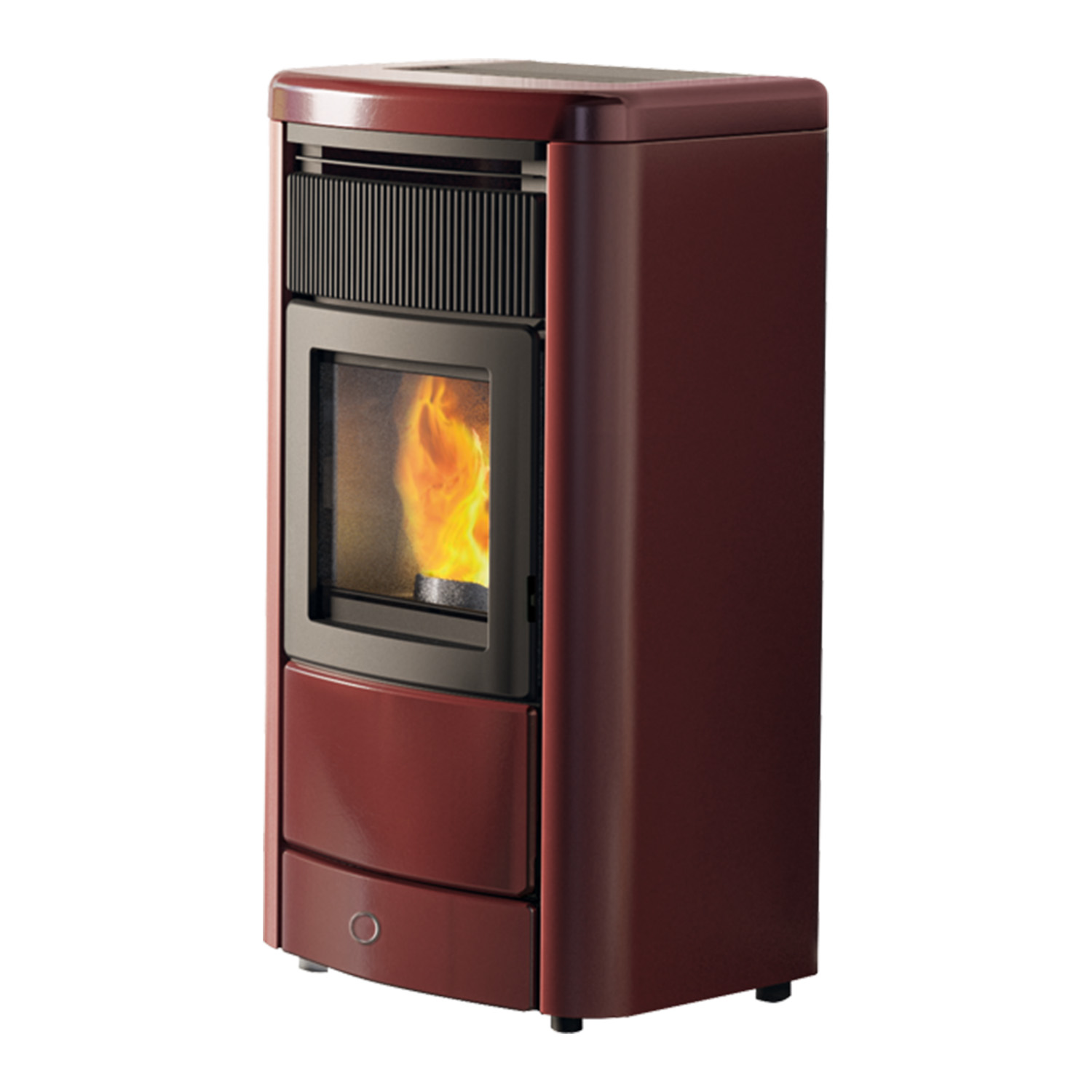 EK63 Monday 130++ Evo Pelletofen bordeaux – Bild 2