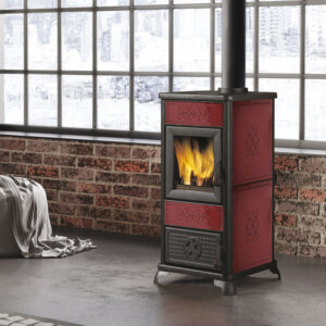 EK63 Decor Evo Kaminofen Keramik bordeaux