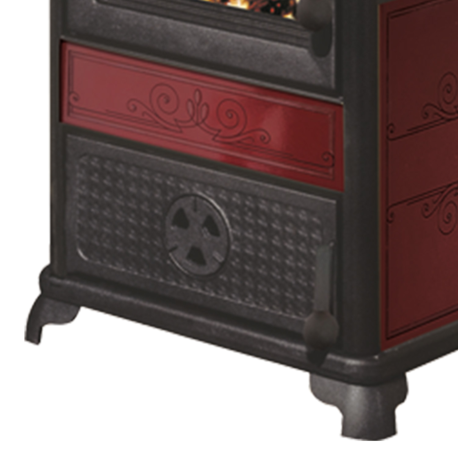 EK63 Fancy Evo Kaminofen Keramik bordeaux – Bild 4