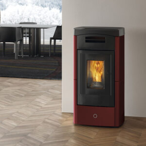 EK63 Daily 130++ Pelletofen Keramik bordeaux