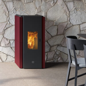 EK63 Zone 80 Evo Pelletofen Stahl bordeaux