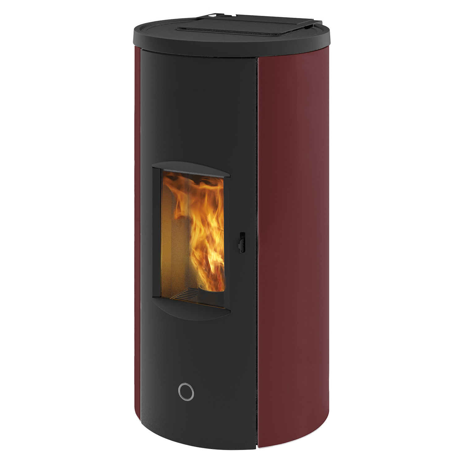 EK63 Like 80 Evo Pelletofen Stahl bordeaux RR hinten – Bild 2