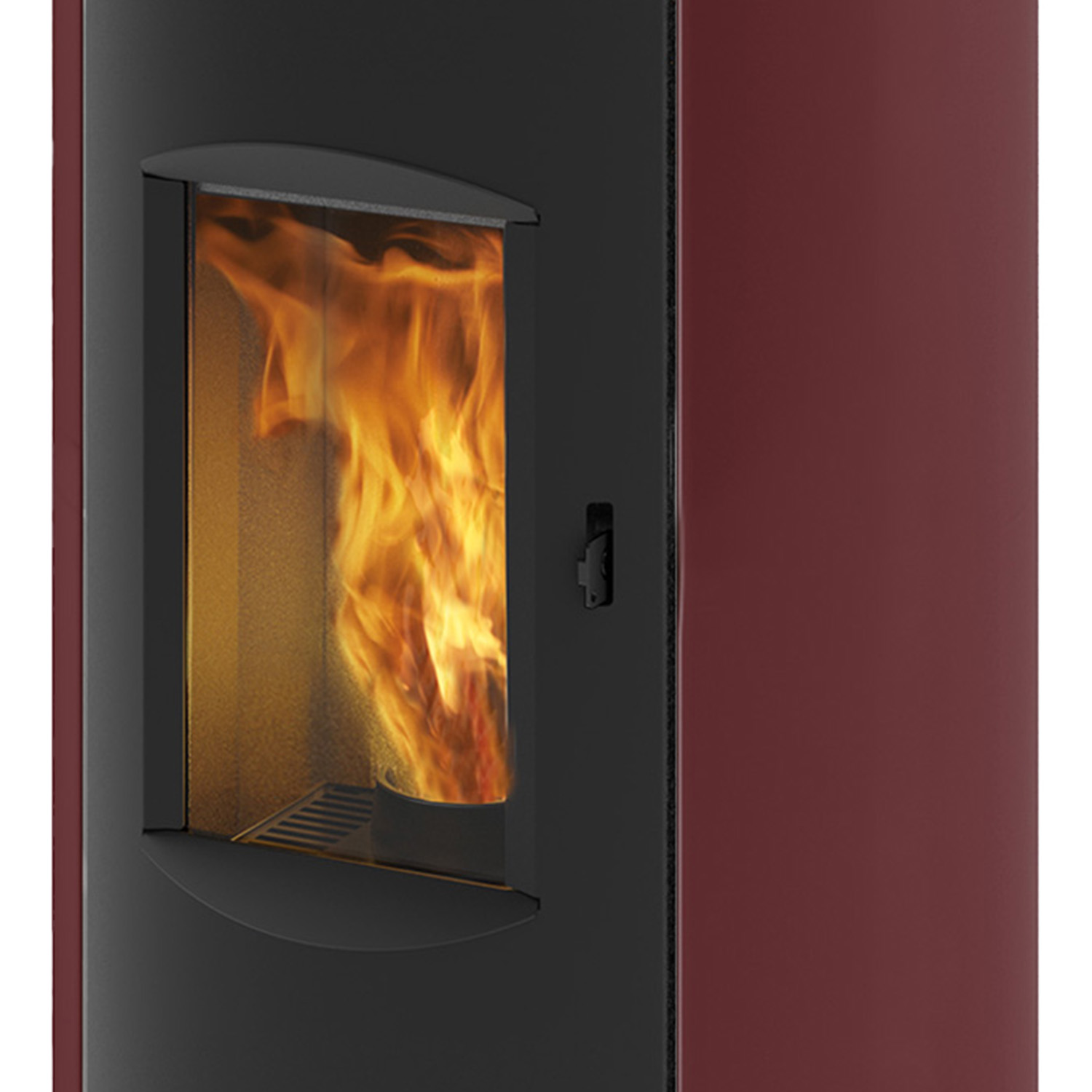 EK63 Like 90+ Evo Pelletofen Stahl bordeaux RR hinten – Bild 3