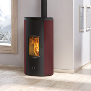EK63 Like 80 Evo Pelletofen Stahl bordeaux COAX