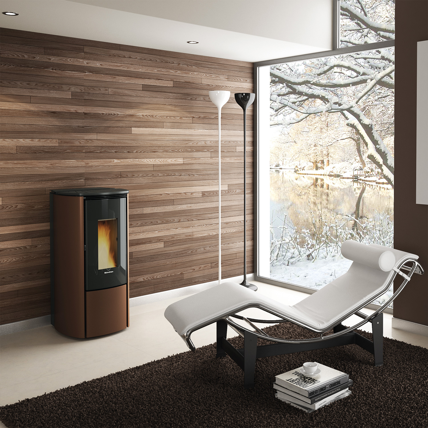Extraflame Evolution Line Katia 9 Pelletofen Stahl Bronze – Bild 7