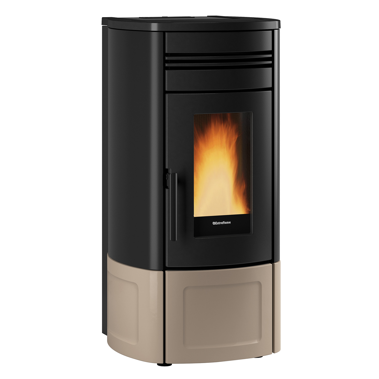 Extraflame Evolution Line Noris Lux Pelletofen Stahl Majolika Tortora – Bild 2