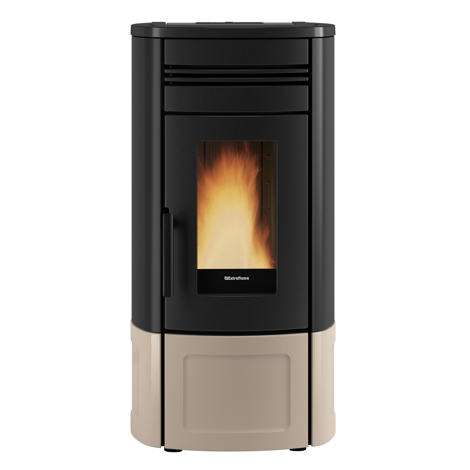 Extraflame Evolution Line Noris Lux Pelletofen Stahl Majolika Tortora – Bild 3