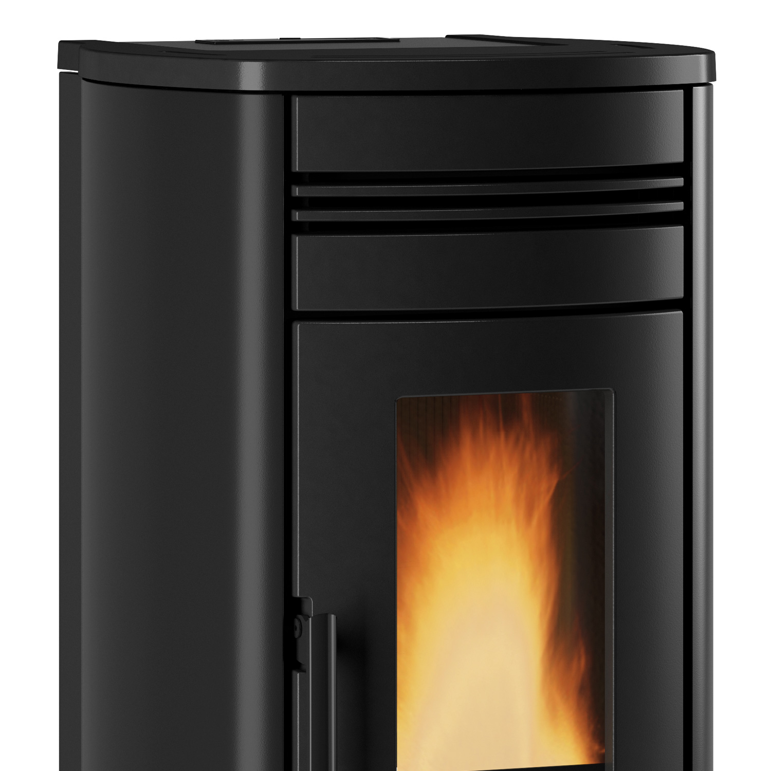 Extraflame Evolution Line Noris Lux Pelletofen Stahl Majolika Tortora – Bild 4