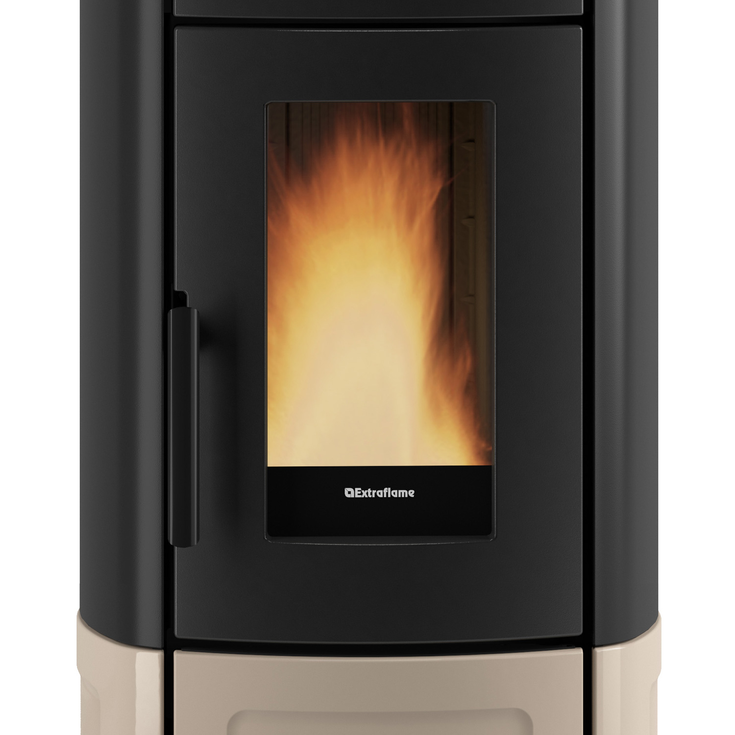 Extraflame Evolution Line Noris Lux Pelletofen Stahl Majolika Tortora – Bild 5