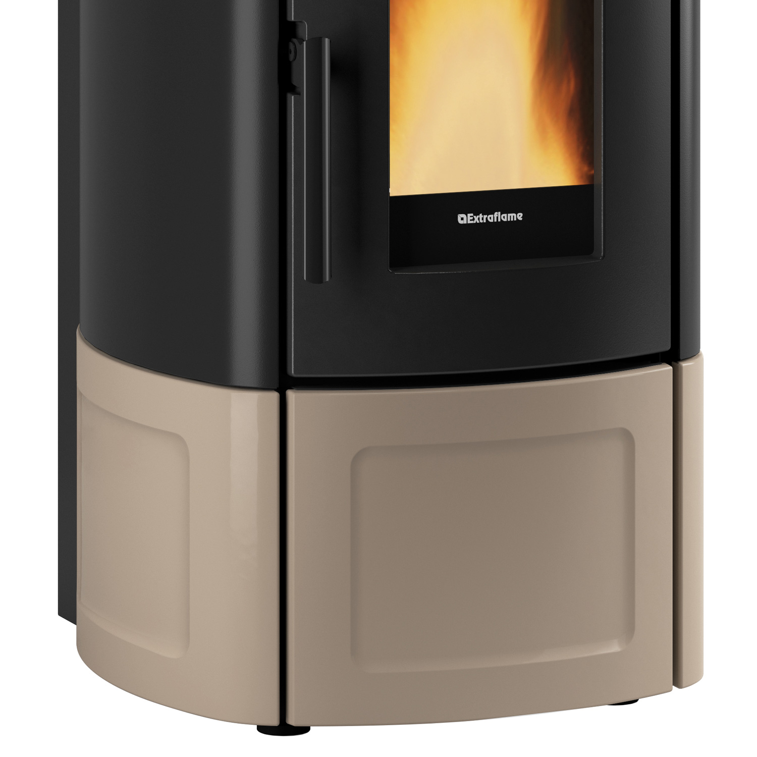 Extraflame Evolution Line Noris Lux Pelletofen Stahl Majolika Tortora – Bild 6