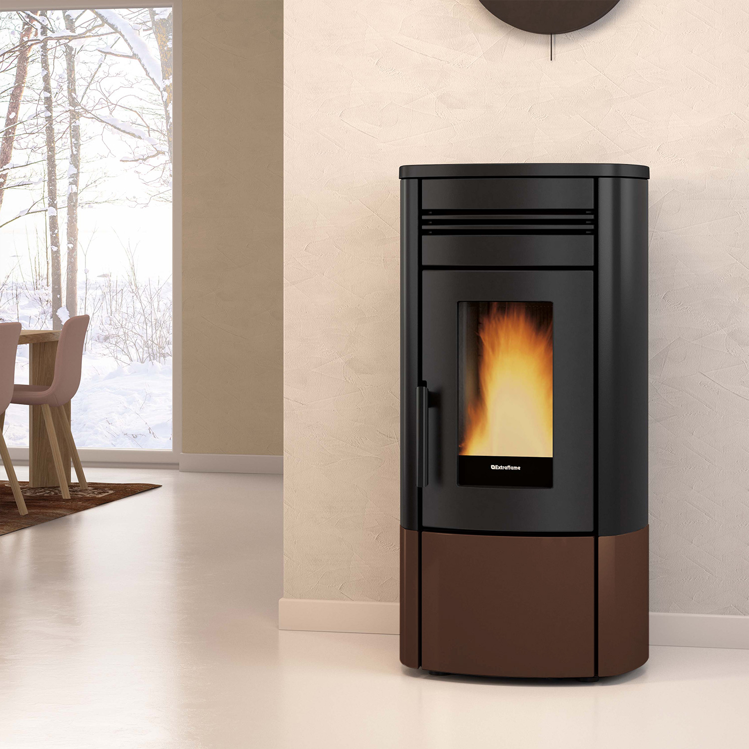 Extraflame Evolution Line Noris Plus Pelletofen Stahl Bronze