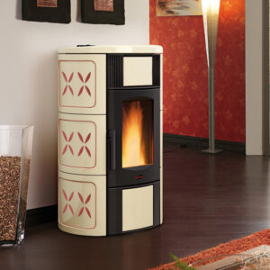 Extraflame Iside Idro H15 Wasserführender Pelletofen Majolika Amethyst