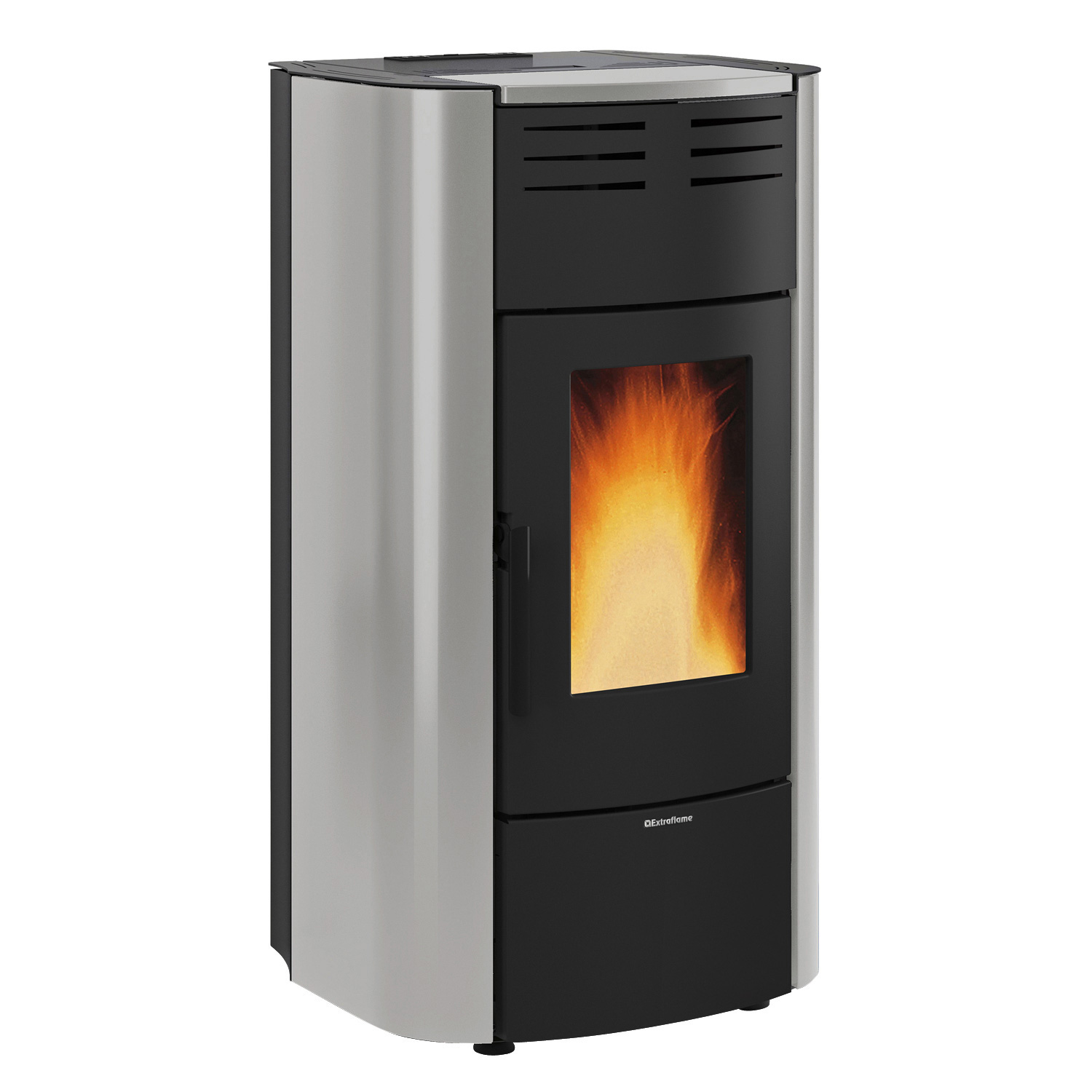 Extraflame Raffaella Idro H18 5.0.16 Stahl Hellgrau Set + Pufferspeicher TPSM 825 – Bild 2