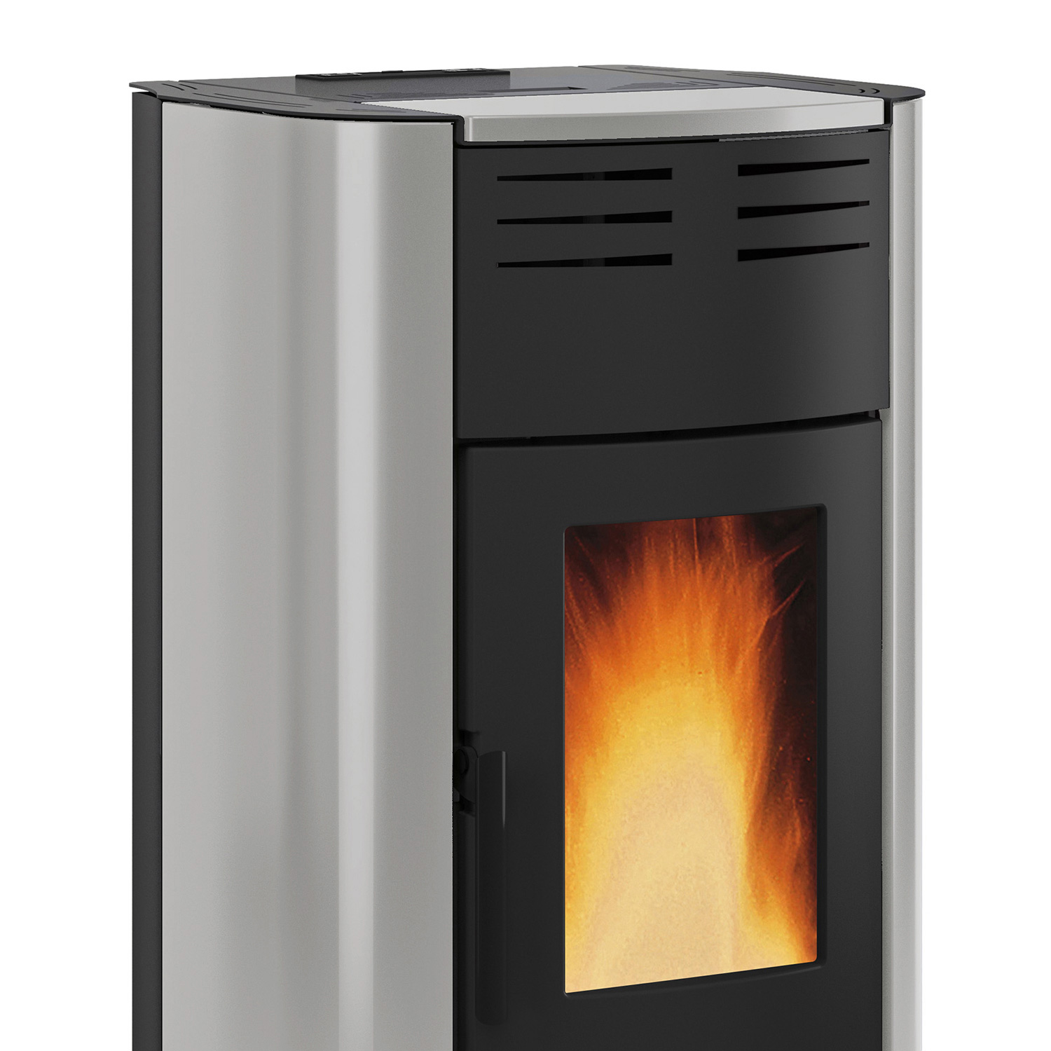 Extraflame Raffaella Idro H18 5.0.16 Stahl Hellgrau Set + Pufferspeicher TPSM 825 – Bild 3