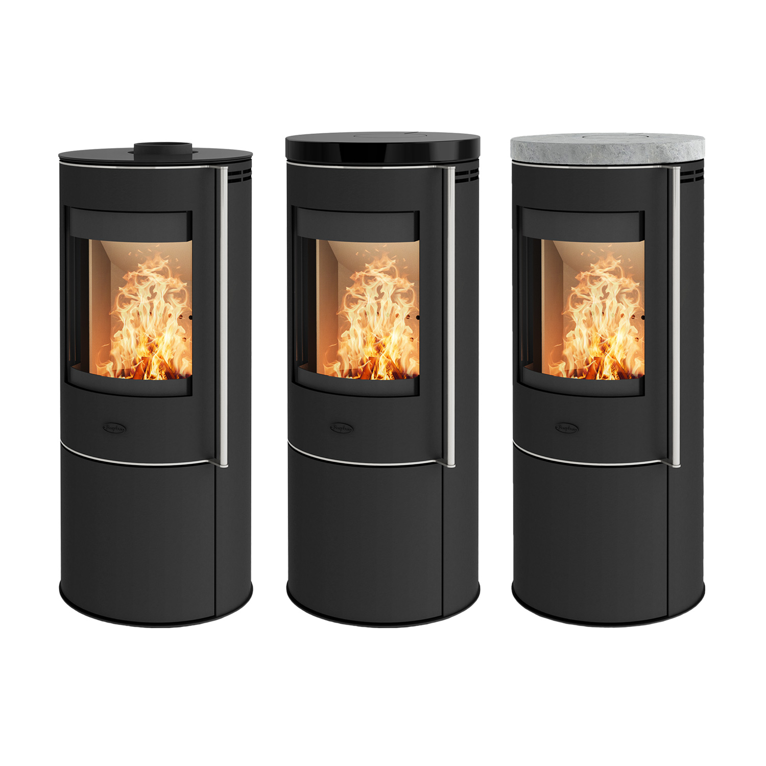 Fireplace Elite Toronto Kaminofen Stahl Schwarz mit Abdeckplatte Glas – Bild 3