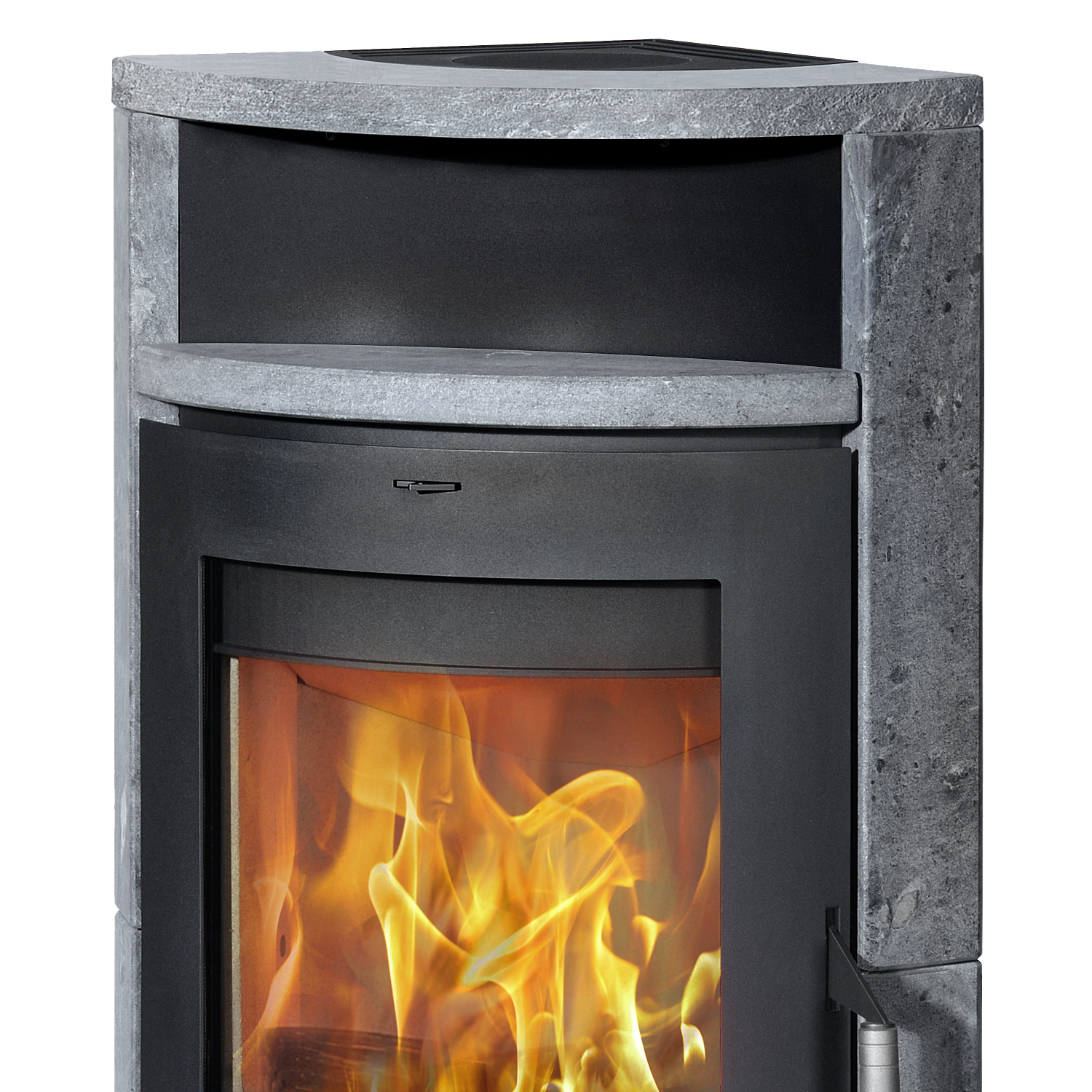 Fireplace Samba Eckkaminofen Stahl Schwarz Speckstein – Bild 3