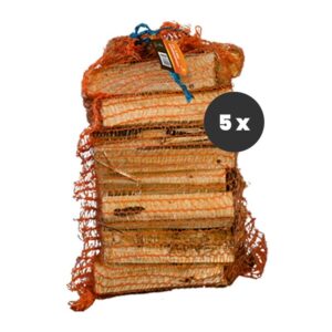 Giant Flames Anzündholz FSC 5 Netzsäcke x 12,5L (62,5L)