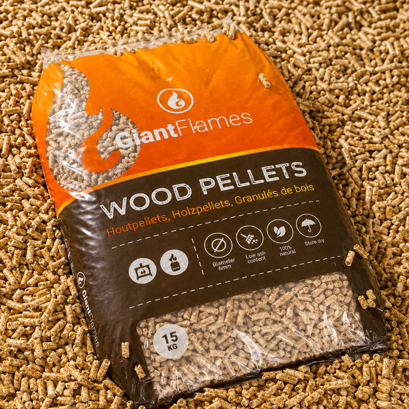 Palette Giant Flames Holzpellets 65 Säcke x 15 kg (975 kg) – Bild 4
