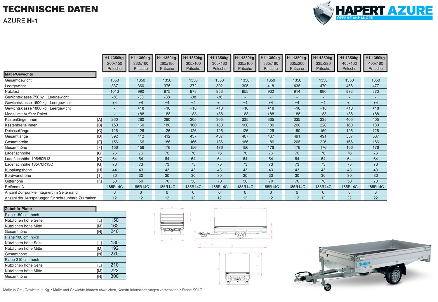 Hapert Azure H-1 – 1500 – 2800 x 1800 – niedriges Fahrwerk – Bild 3