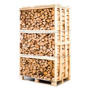 Palette kammergetrocknetes gespalten Eiche Brennholz 25cm