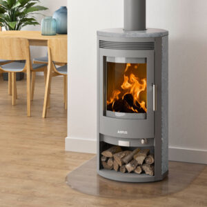 Justus Baltrum 5 D 2.0 Kaminofen Stahl Gussgrau / Speckstein