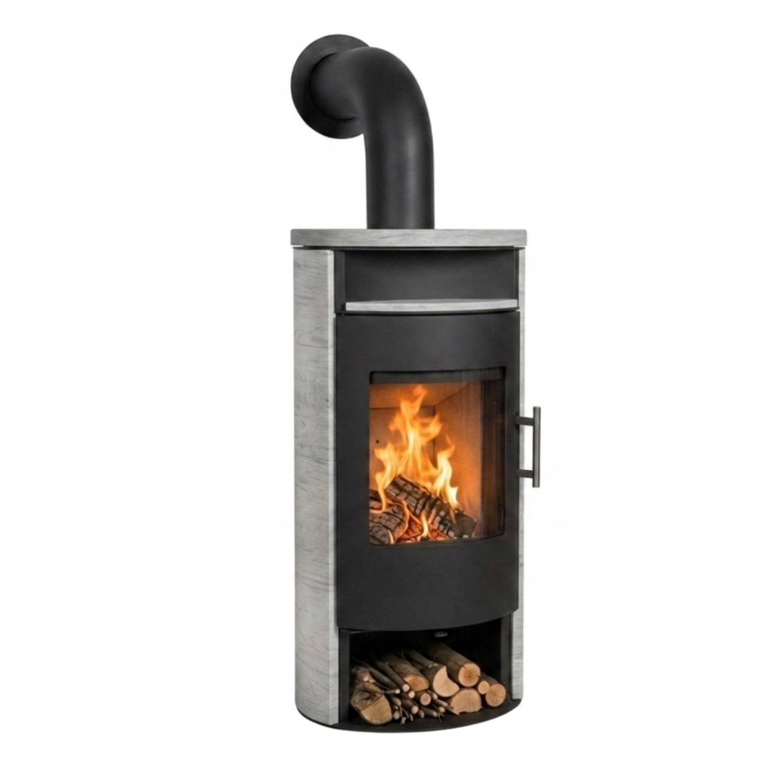 Königshütte ARIES 6 kW Naturstein Ivory Kaminofen – Bild 2