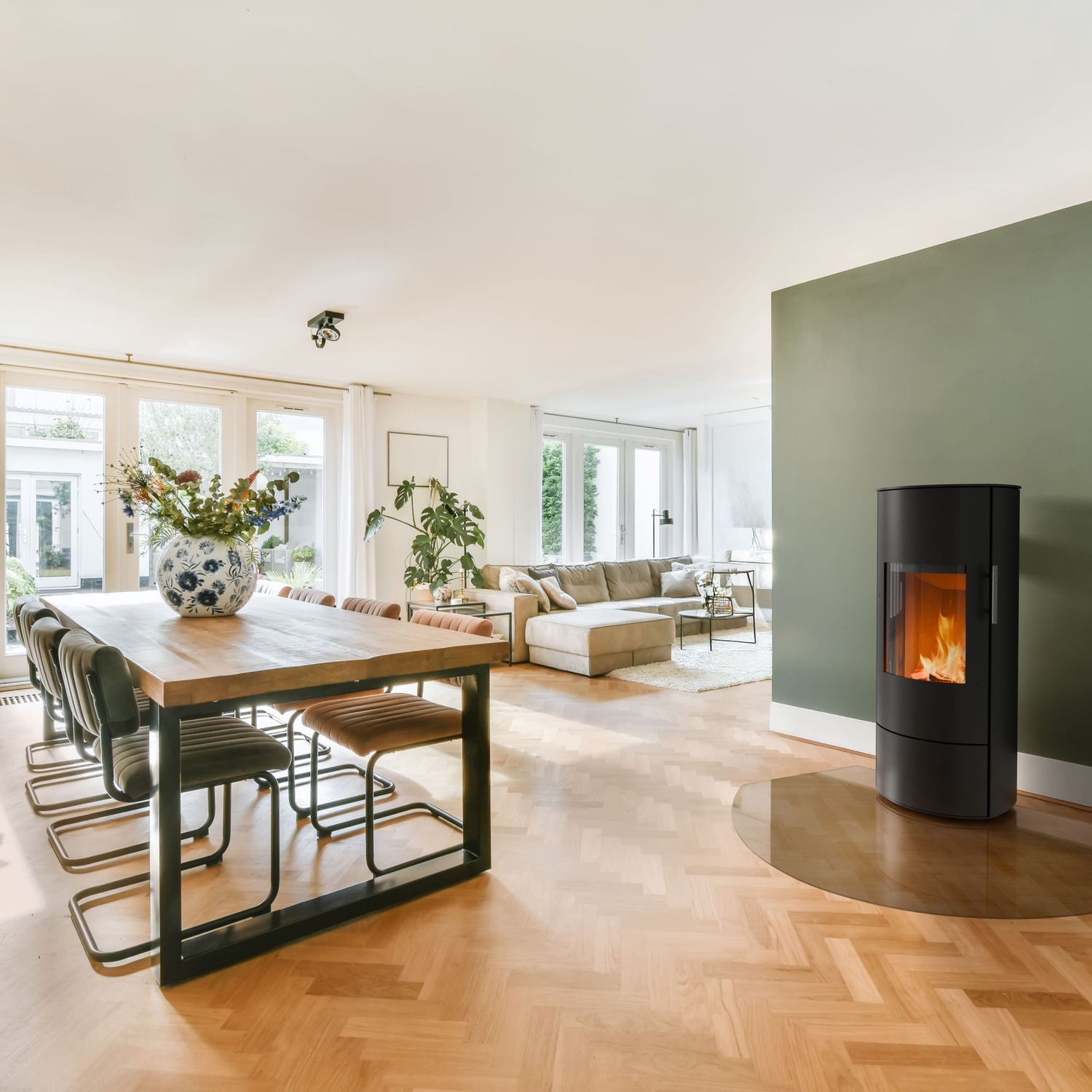 Königshütte GEMINI 6kW Stahltür Stahl schwarz Kaminofen – Bild 3