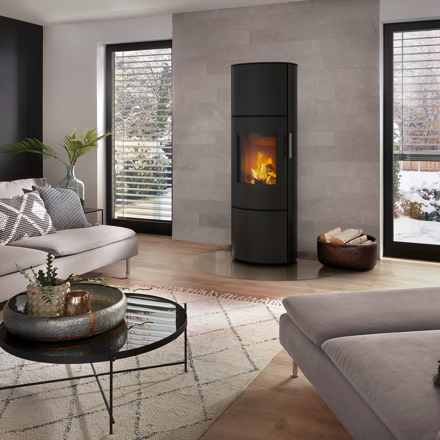 Königshütte URSA 6kW Gusstür Stahl schwarz Kaminofen – Bild 3