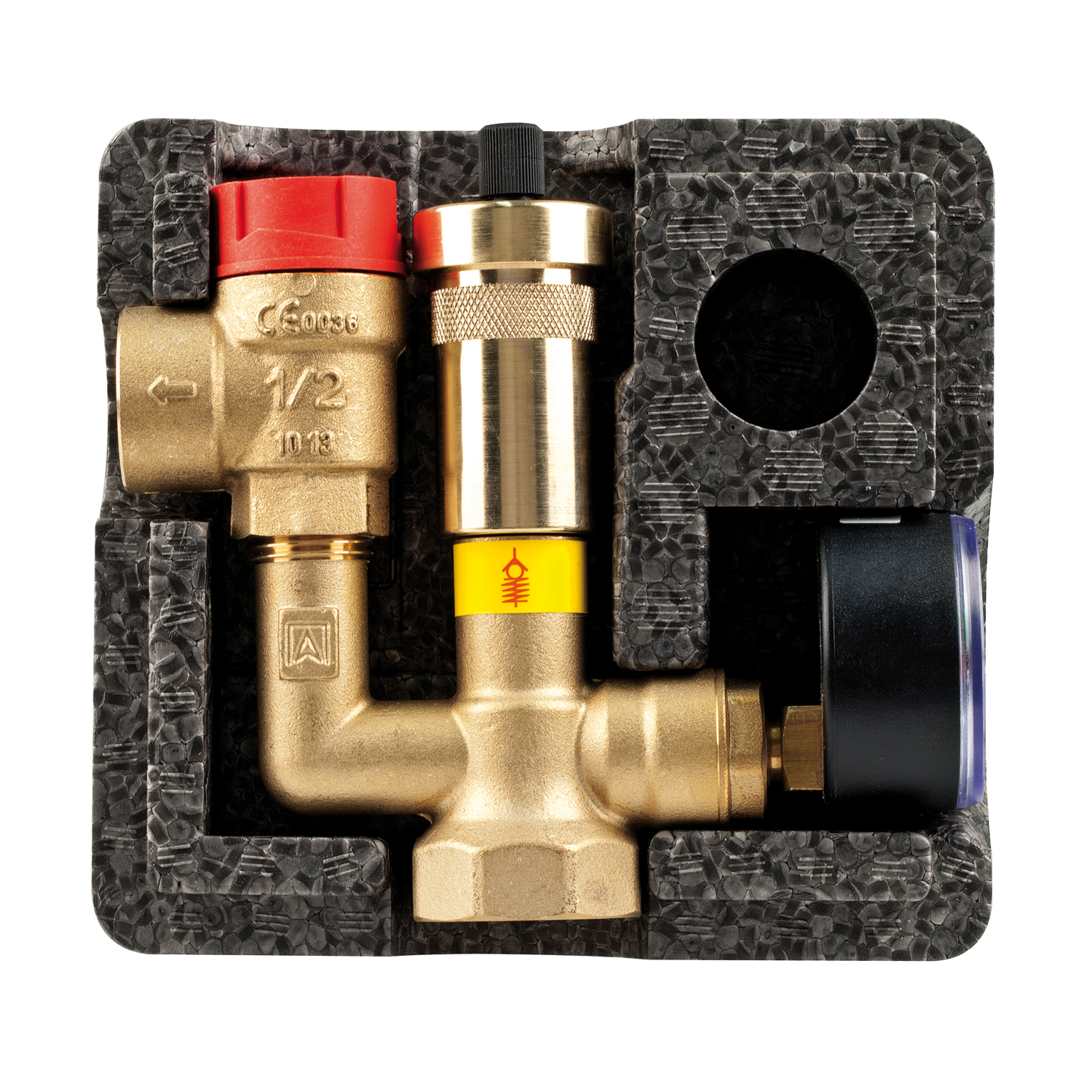 Extraflame ISIDE IDRO 5.0.16 wasserführender Pelletofen weiß - THKE/F 600 Kombi-Speicher montiert silber -Heizungsausdehnungsgefäß 80 L – Bild 7