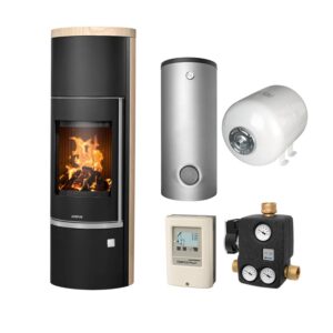 Justus Faro Aqua 2.0 Stahl Schwarz/ Sandstein Set + Pufferspeicher TPSM 300