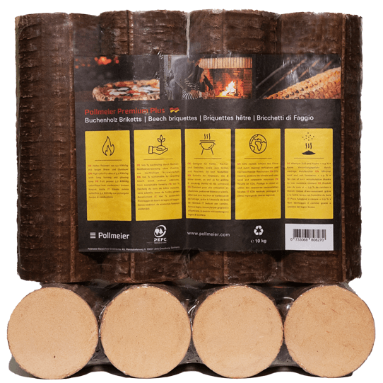 Runde Buche Briketts 48 Packungen x 10 kg (480 kg) – Bild 2