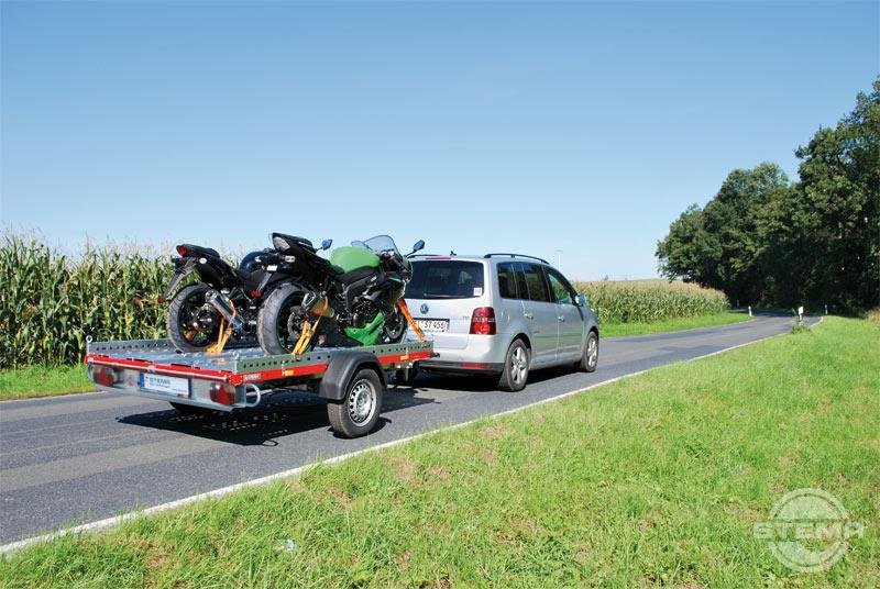 STEMA STM O1 7.5-25-13.1 Rot gepulvert – Motorradtransporter – Bild 2