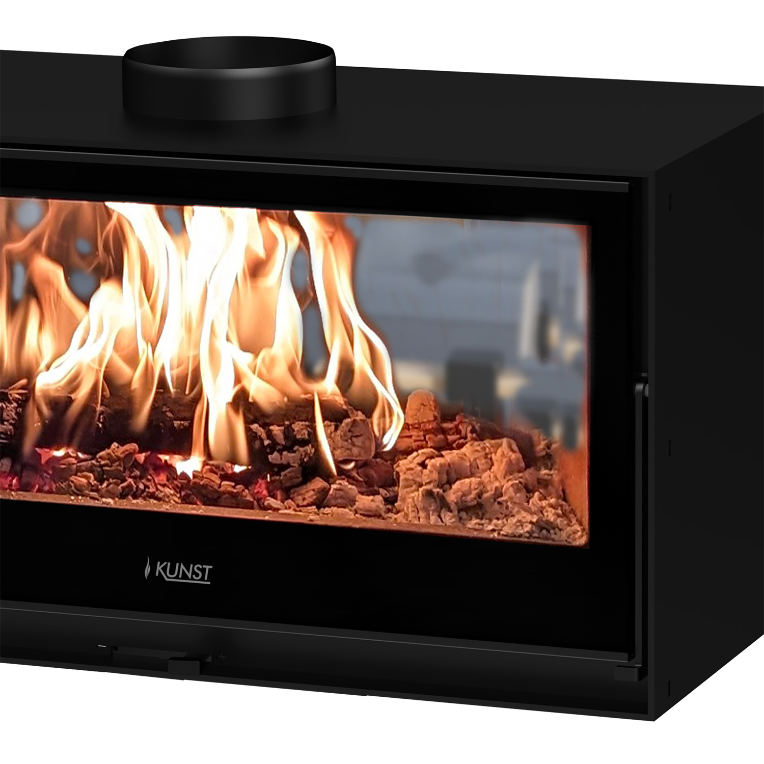 Kunst Stoves Vista Kaminofen mit Holzbank 115 cm – Bild 3